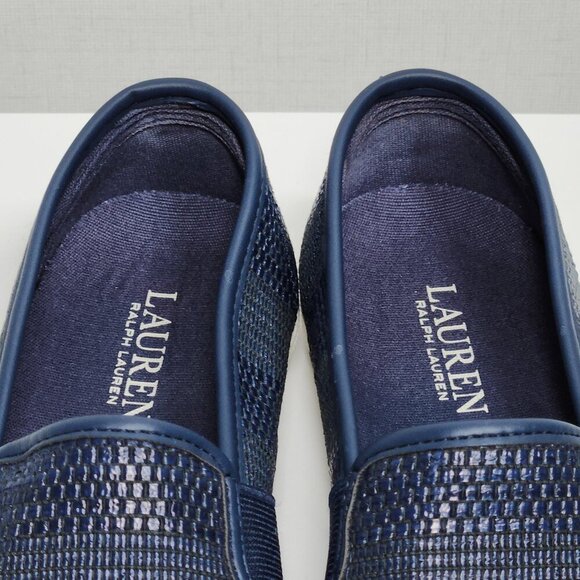 Lauren Ralph Laren Women's Navy Blue Slip on Sneakers Size 6 - Picture 3 of 10